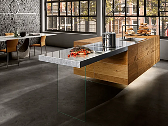 Kitchen with island Wildwood LAGO 36E8 Kitchen with island Wildwood LAGO 36E8 factory LAGO from Italy