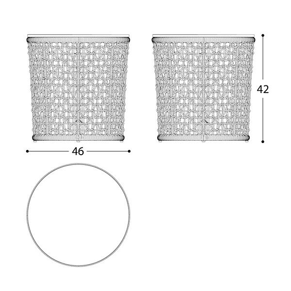 Round Aluminium Garden Side Table Emma VARASCHIN 23675 factory VARASCHIN from Italy. Foto №14