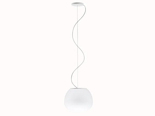 Blown Glass Pendant Lamp Fabbian Lumi Mochi factory Fabbian from Italy. Foto №4