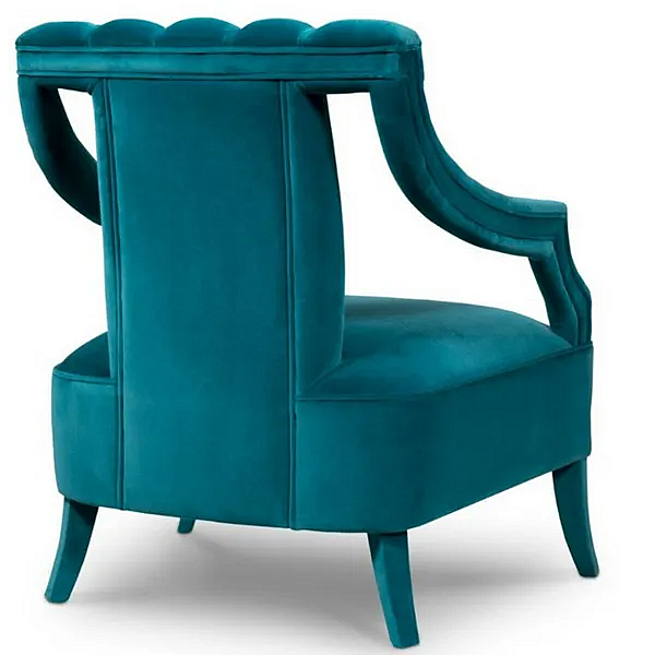 Velvet armchair with armrests BRABBU Cayo factory BRABBU from Italy. Foto №3