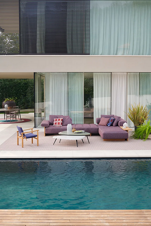 Garden table with multi-layer wood top CASSINA Mexique Outdoor factory CASSINA from Italy. Foto №20