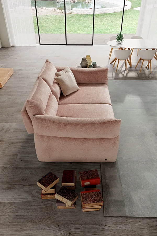 2-seater fabric sofa with soft back Marinelli Home Alba M1342 factory Marinelli Home from Italy. Foto №8
