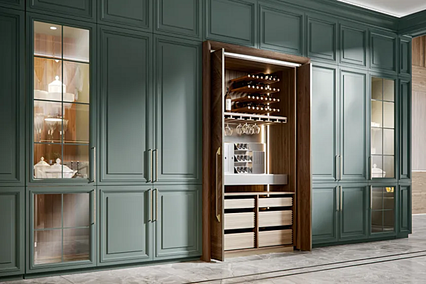 Custom Walnut Kitchen with Island Old Line Glamour 2.0 factory Oldline from Italy. Foto №2