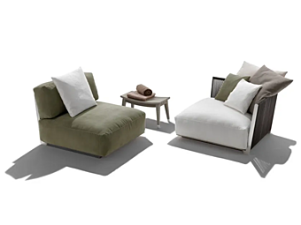 Garden armchair with removable fabric cover Vulcano FLEXFORM Outdoor factory FLEXFORM from Italy