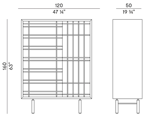 Wood and glass highboard with sliding doors Potocco SEN 886 MA 886/MA factory POTOCCO from Italy. Foto №7