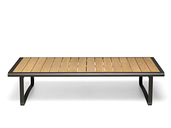 Garden coffee table with teak or lava stone top Molteni & C Phoenix Garden coffee table with teak or lava stone top Molteni & C Phoenix factory Molteni & C.(+VITRA) from Italy