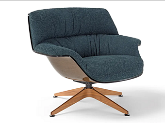 Swivel armchair with upholstered back and 4 spoke base AMURA COACH Swivel armchair with upholstered back and 4 spoke base AMURA COACH factory AMURA from Italy