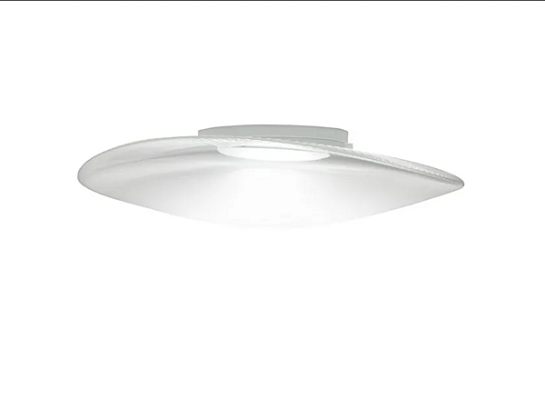 LED ceiling lamp made of blown glass Loop Fabbian factory Fabbian from Italy. Foto №1