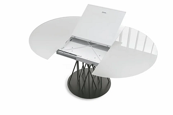 Extending round glass table bamboo SEDIT factory SEDIT from Italy. Foto №4