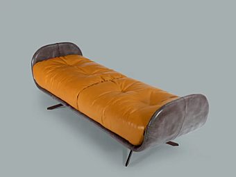 Upholstered Leather Bench Ayton Borzalino EUAyPA27, EUAyPA29 factory Borzalino from Italy