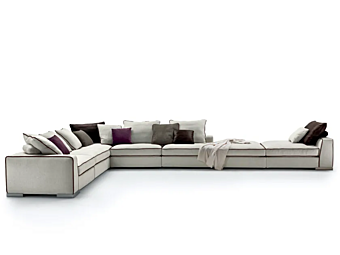 Sectional fabric sofa with removable cover FLEXFORM Armand factory FLEXFORM from Italy