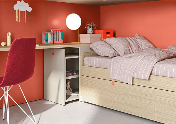 Storage chest with upholstered back Nidi Retroletto factory nidi from Italy. Foto №3