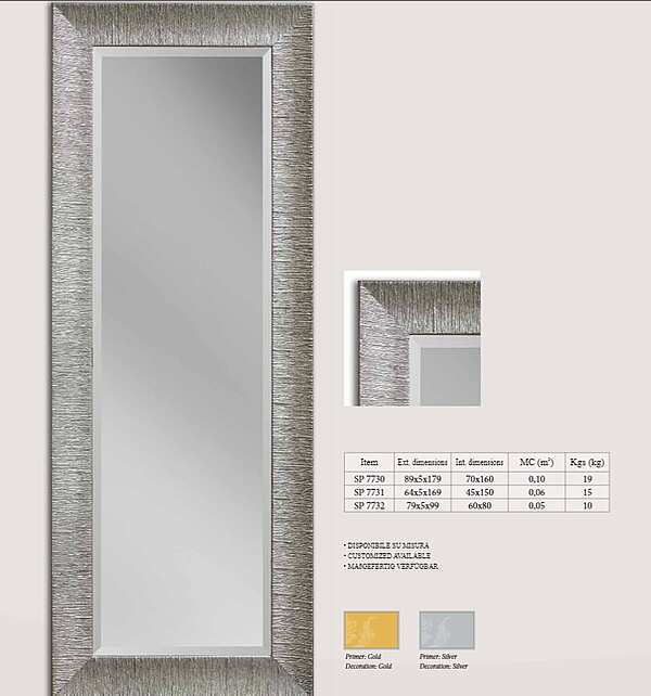 Mirror TONIN CASA SP 7730 factory TONIN CASA from Italy. Foto №1