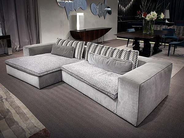 Sectional fabric sofa with chaise longue ERBA ITALIA DAVID factory ERBA ITALIA from Italy. Foto №4