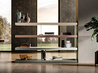 Sectional bookcase AIR 0557 LAGO Sectional bookcase AIR 0557 LAGO factory LAGO from Italy