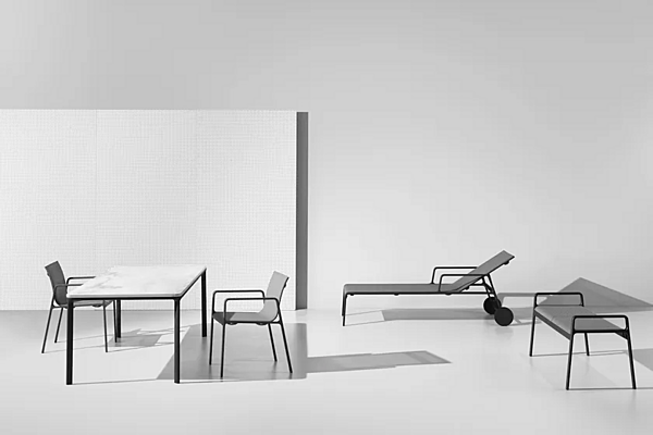 Rectangular Marble Garden Table KETTAL Park Life factory KETTAL from Italy. Foto №6