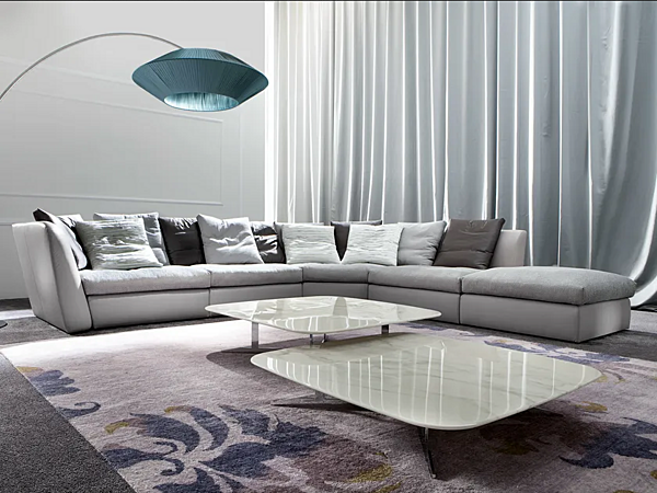 Corner sectional sofa Atollo ERBA ITALIA with upholstered back factory ERBA ITALIA from Italy. Foto №4