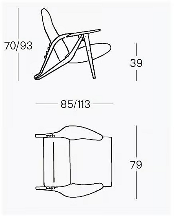 Reclining armchair in fabric or leather Gilda Zanotta CM 888 factory ZANOTTA from Italy. Foto №15