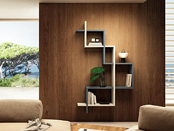 Floating wooden bookcase LAGO Lagolinea 2125 2125 Floating wooden bookcase LAGO Lagolinea 2125 2125 factory LAGO from Italy