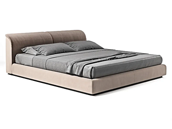 Double bed with upholstered headboard fabric FORMITALIA MASTER factory FORMITALIA from Italy