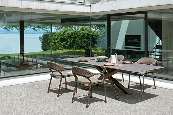 Rectangular Aluminium Garden Table System Star VARASCHIN 244S1, 244S2E, 244S3, 244S4, 244S5E factory VARASCHIN from Italy. Foto №12