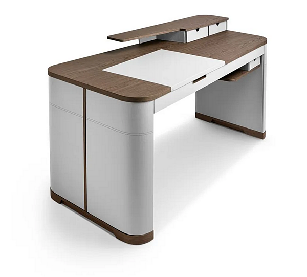 Wood and leather secretary desk with drawers i 4 Mariani Artur factory i 4 Mariani from Italy. Foto №2