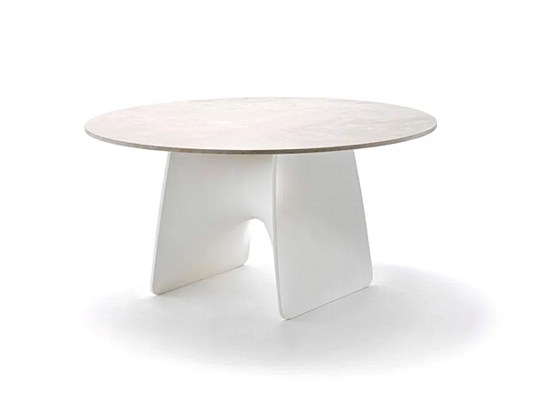 Round Carrara Marble Dining Table Lux FASEM factory FASEM from Italy. Foto №3