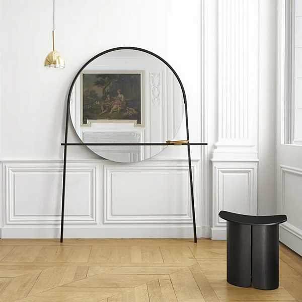 Round wall-mounted mirror glass and steel Geoffrey LIGNE ROSET 11250896 factory LIGNE ROSET from Italy. Foto №2