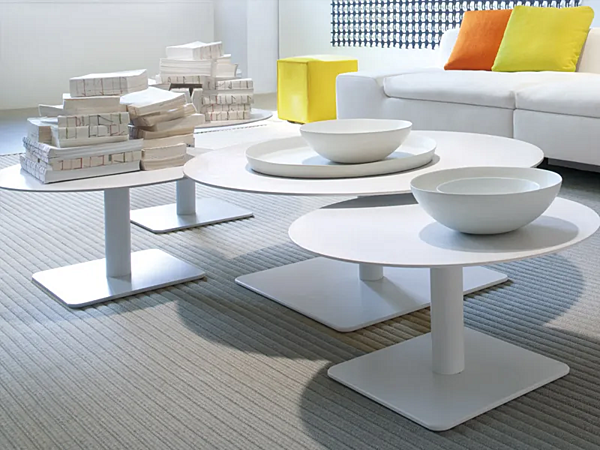 Height Adjustable Round Coffee Table Giro PAOLA LENTI factory PAOLA LENTI from Italy. Foto №4