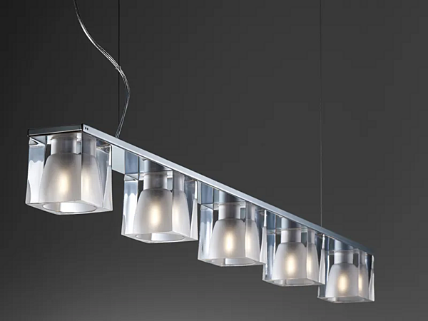 Crystal pendant lamp Cubetto Fabbian factory Fabbian from Italy. Foto №3