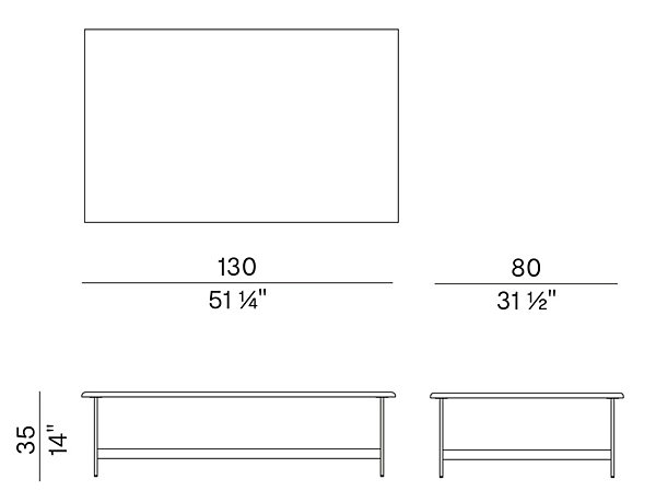Rectangular low coffee table with marble top Potocco Little T 878 TR 878/TR factory POTOCCO from Italy. Foto №5