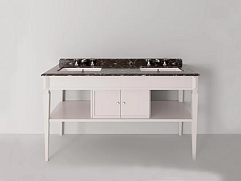 Double wooden console sink with integrated washbasin Park Avenue Charlene PKRCHARLENE2 factory Park Avenue from Italy