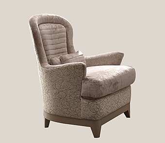 Fabric armchair with armrests A.R. Arredamenti Oliver Bergere OL37 factory AR Interiors from Italy