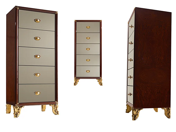 Chest of drawers Grand Royal A.R. Arredamenti wood with elegant design 1472 factory A.R.ARREDAMENTI SRL from Italy. Foto №1