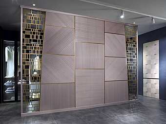 Movable wooden wall Sipario boiserie CARPANELLI factory CARPANELLI from Italy