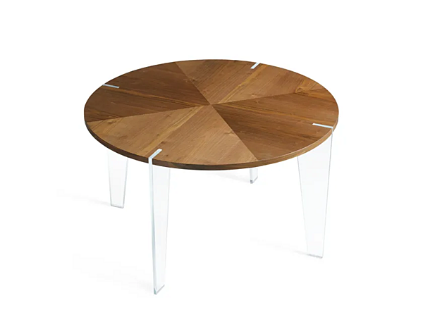Round walnut table Sospeso B 178 DALE factory DALE from Italy. Foto №1