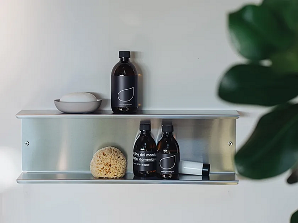 Stainless Steel Bathroom Wall Shelf Mach 2 AGAPE factory Agape from Italy. Foto №1