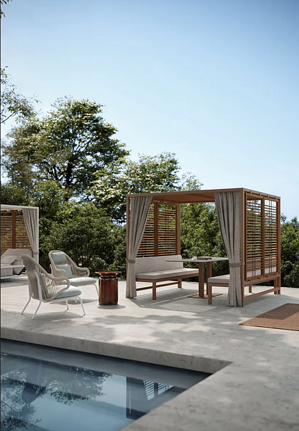 Aluminium garden bed with padded backrest Atmosphera Alcova ALC.DYB factory ATMOSPHERA from Italy. Foto №10