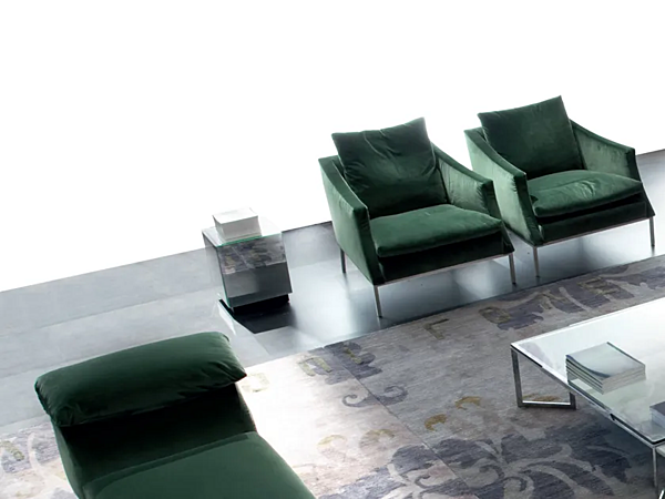 Low square mirrored glass coffee table ERBA ITALIA Riflesso factory ERBA ITALIA from Italy. Foto №6