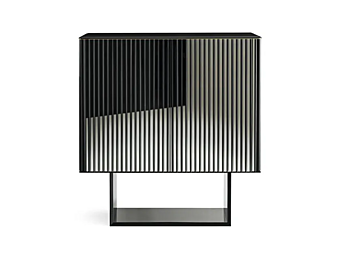 Highboard in stainless steel and wood Gallotti&Radice 5th Avenue factory Gallotti & Radice from Italy