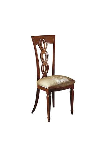 Walnut chair with upholstered back Treccia CARPANELLI factory CARPANELLI from Italy