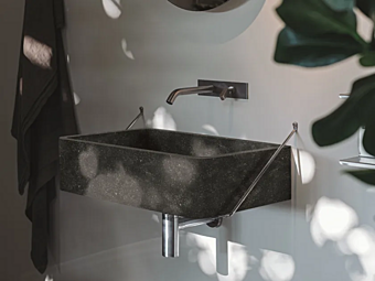 Rectangular Wall Mounted Marble Washbasin Carrara Outdoor AGAPE ACER0730ESPG Rectangular Wall Mounted Marble Washbasin Carrara Outdoor AGAPE ACER0730ESPG factory Agape from Italy