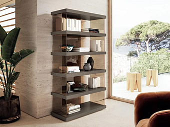Wood and Glass Bookcase LAGO Air 2684 2684 Wood and Glass Bookcase LAGO Air 2684 2684 factory LAGO from Italy