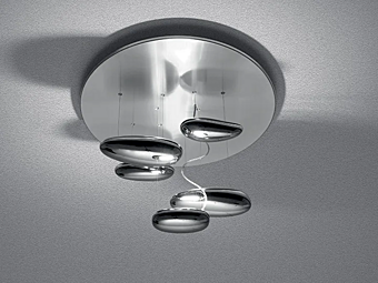 Ceiling Lamp Aluminium and ABS Artemide Mercury 1476W10A, 1476110A