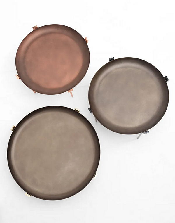 Round metal coffee table with tray Saba Geo factory SABA from Italy. Foto №2