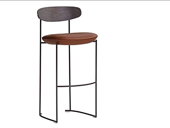 High stool with metal frame and fabric seat Potocco Keel 922 A 922/A