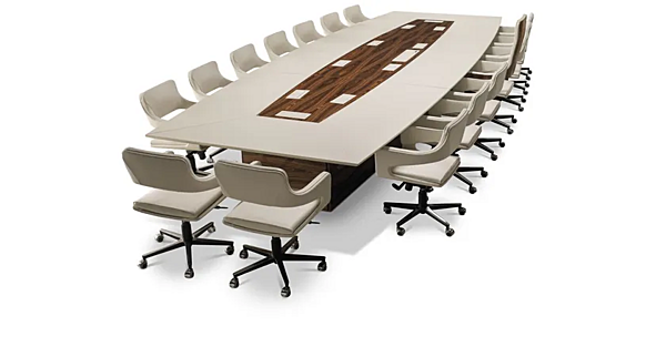 Rectangular meeting table with cable management i 4 Mariani President factory i 4 Mariani from Italy. Foto №2