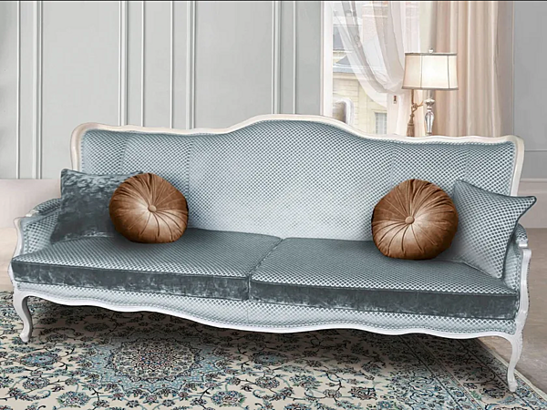 Fabric sofa with upholstered back CASA +39 Puccini 7804, 7805 factory CASA +39 from Italy. Foto №2