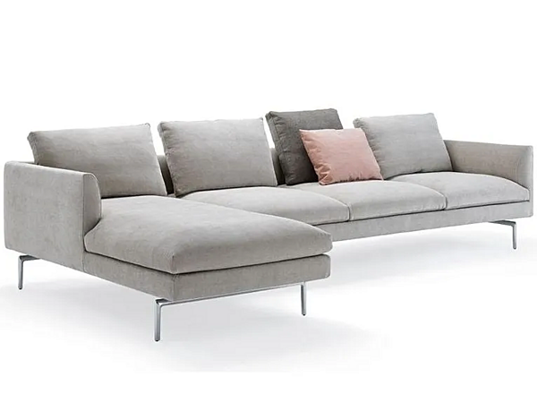 Sectional sofa with removable cover Flamingo ZANOTTA factory ZANOTTA from Italy. Foto №1