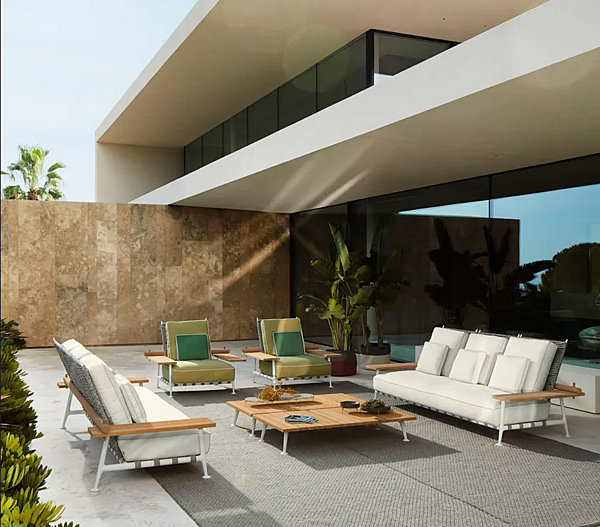 Fabric garden sofa CASSINA 239 Fenc-e Nature factory CASSINA from Italy. Foto №7